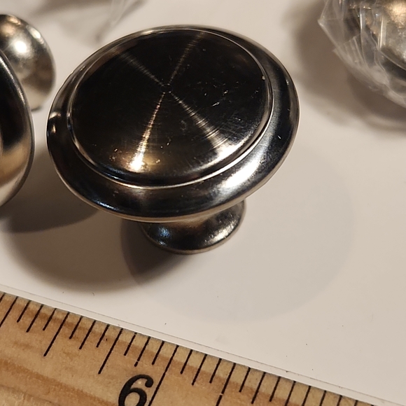 Cabinet Drawer Pull Knob Silver  40 qty - Picture 3 of 4